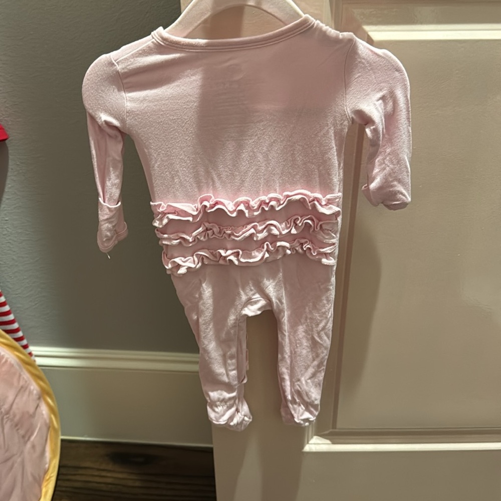 Pink Ruffled Kids One Piece - Picture 4 of 4